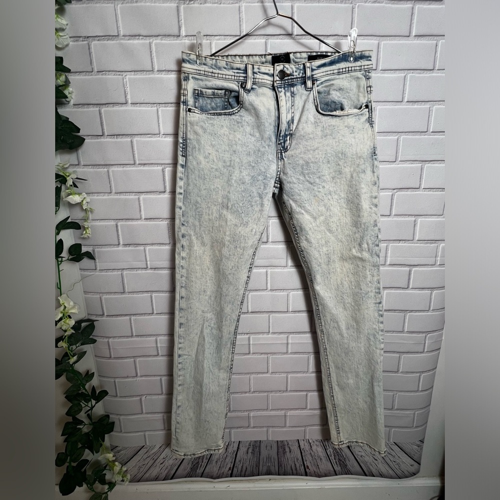 91 COTTON ON Vintage Acid Wash Skinny Jeans Light Wash Retro 90s Y2K/size 32